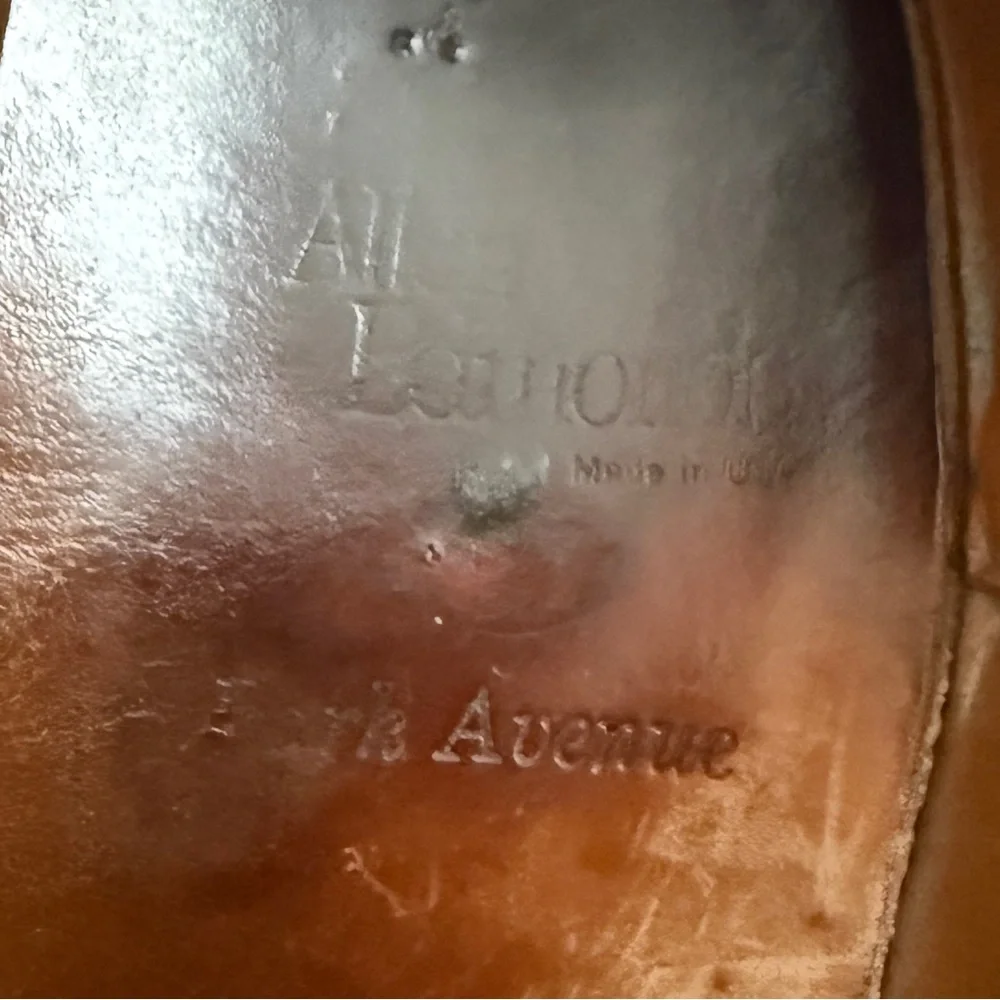 Allen Edmonds Black Leather Cap-Toe Oxfords - Picture 9 of 11